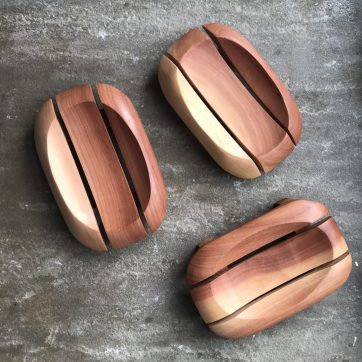 Three Wooden Soap Dishes