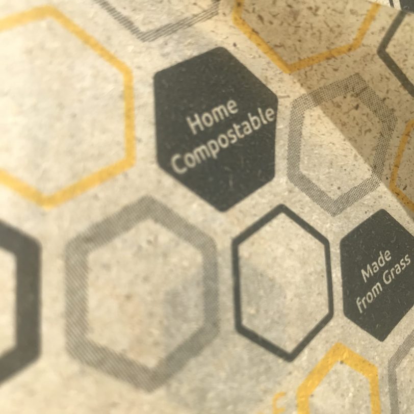 Close up beeswax wrap - Home Compostable